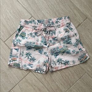 Tommy Bahama Linen Palm Print Shorts Size Medium